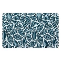 Protiskluzová diatomitová podložka do kuchyně 45x75 cm světle zelená listy 5five simply smart