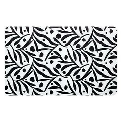 Diatomitová koupelnová předložka 5five simply smart černá protiskluzová 45x75 cm rychleschnoucí do kuchyně