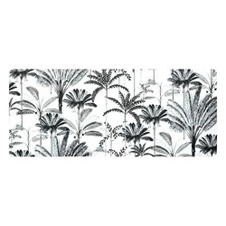 Diatomitová koupelnová podložka 5five simply smart 50x120 cm protiskluzová rychleschnoucí bílé palmy