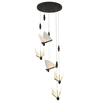 BEE LAMP 5 LED závěsná lampa černá 45cm