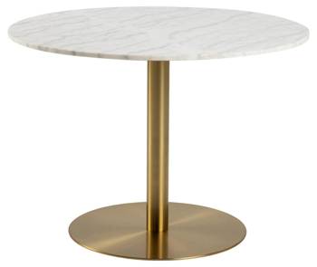 Kulatý stůl Corby mramor/zlato 80 cm