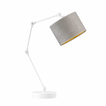 Lampa ASMARA VELUR GOLD bílá šedá