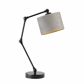 Lampa ASMARA VELUR GOLD černá šedá