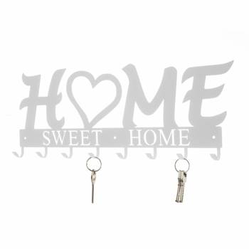 Nástěnný věšák Home Sweet Home bílý