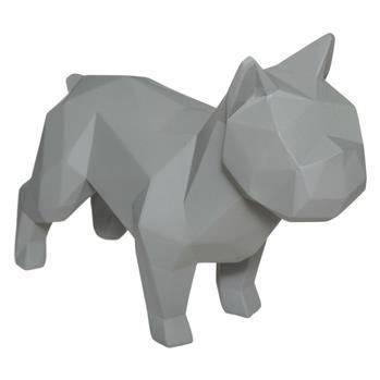 Origami figurka psa šedá