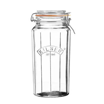 Sklenice 1,8l, Facetted Clip Top Jars KILNER