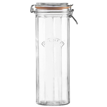 Sklenice 2,2l, Facetted Clip Top Jar KILNER