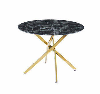 Stůl Edward Black Marble/Gold Table