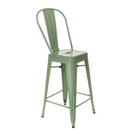 Barová židle s opěradlem Paris Back zelená