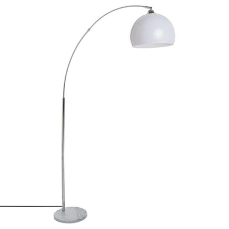 Bílá podlahová lampa Geda