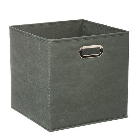 Box / Krabice do regálu 31x31cm hladká khaki