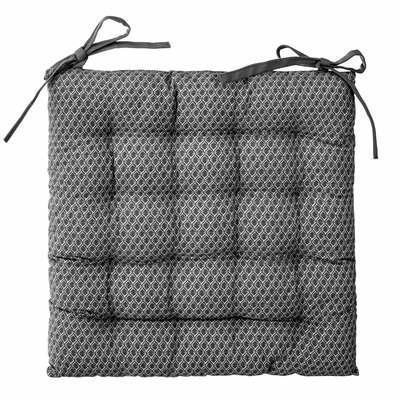 Čtvercový polštář na židli 38 cm šedý  