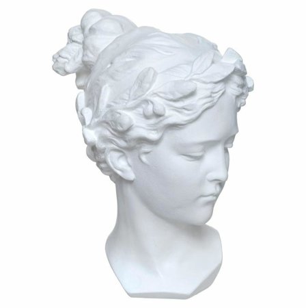 Dekorace hlavy Venuše bílá