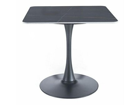 Esmeralda 80x80cm černý mramor/černý stůl