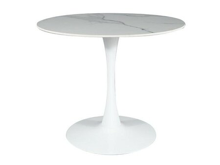 Esmeralda 90cm mramorový/bílý stůl