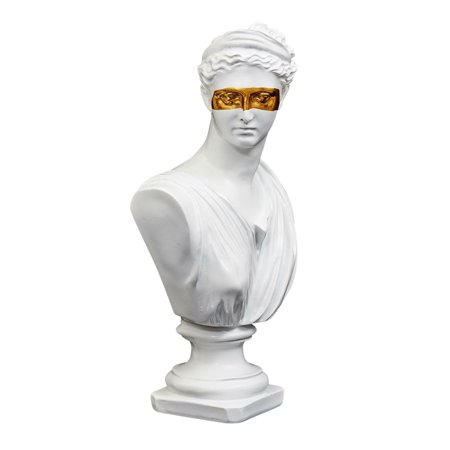 Figurka Afrodity busta bílá a zlatá  