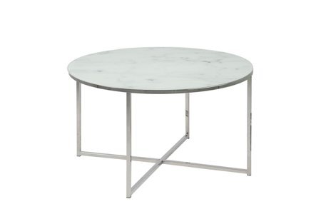 Konferenční stolek Alisma stříbrný/mramor