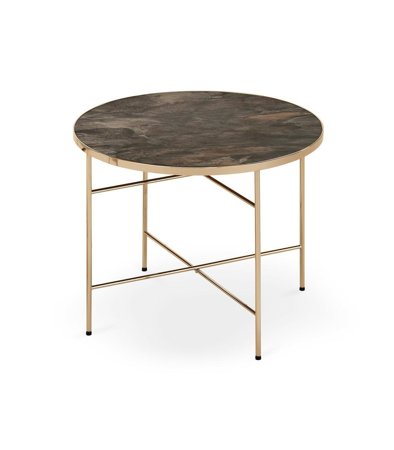 Konferenční stolek Azella tmavý mramor / zlatý