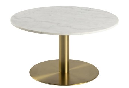 Konferenční stolek Corby 80x80 mramor/zlato