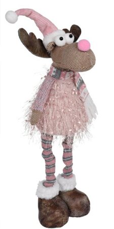 LED figurka soba s růžovým kloboukem