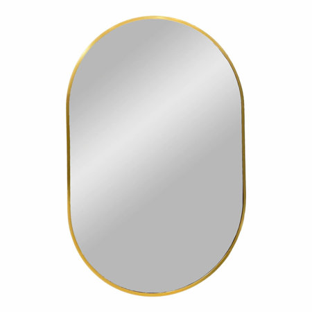 Madridské oválné zrcadlo zlaté 50x80