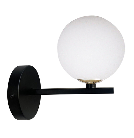 Nástěnné svítidlo Kama lamp black+gold 1x28 G9 diffuser white