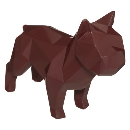 Origami figurka psa bordó