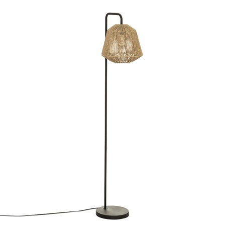 Podlahová lampa Jily rattan v češtině.