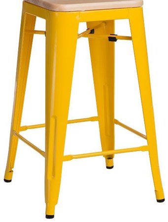 Podstavec židle barová Niort Wood 66 cm žlutá