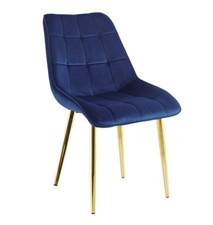 Polyamidová židle modrozlatá    