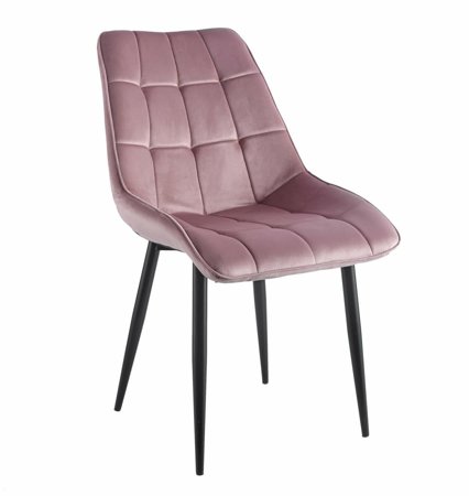 Polyamidová židle růžová černé nohy