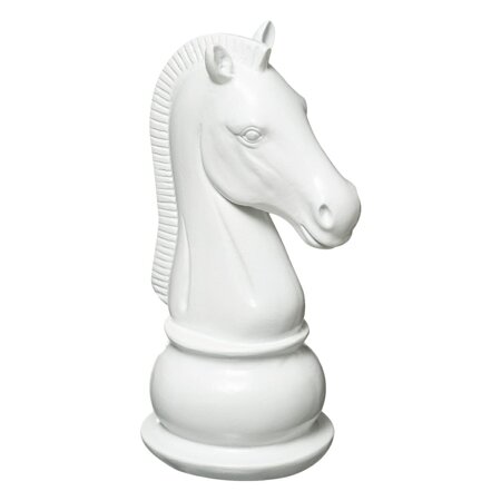 Šachový svetr dekorace bílý 25,5cm