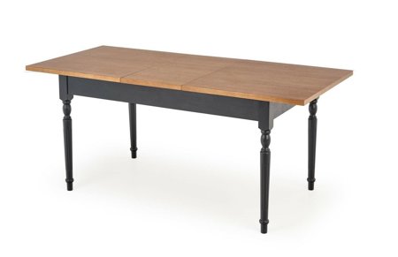 Skládací stůl Carol, tmavý dub/černá barva
