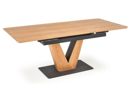 Skládací stůl Vumber přírodní dub/černý