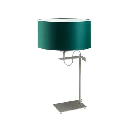 Stolní lampa Alaska stínidlo zelené stojan stříbrný