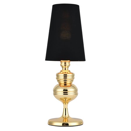 Stolní lampa QUEEN zlatá černá 18 cm