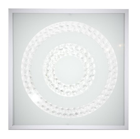 Stropní svítidlo Lux 29x29 16W LED 4000K bílá dvojitý prstenec