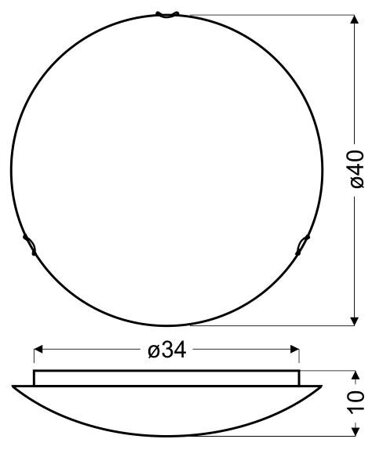 Stropní svítidlo Malibu plaf 40 2x60W