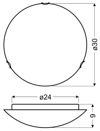 Stropní svítidlo Vertico 30 1x60W E27