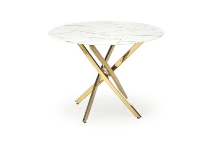 Stůl Amber bílý mramor/zlatý