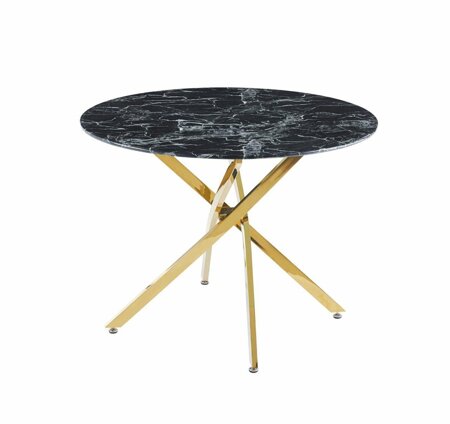 Stůl Edward Black Marble/Gold Table
