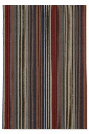Venkovní koberec Spectro Stripes Teal Sedonia Rust 250x350cm