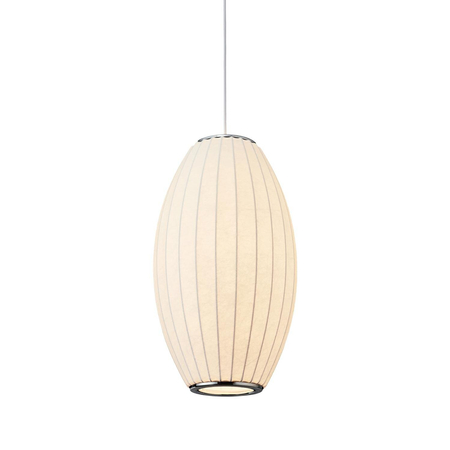 Visící lampa SILK BARREL bílá 50 cm