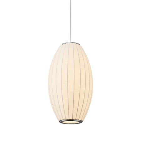 Visící lampa SILK BARREL bílá 60 cm