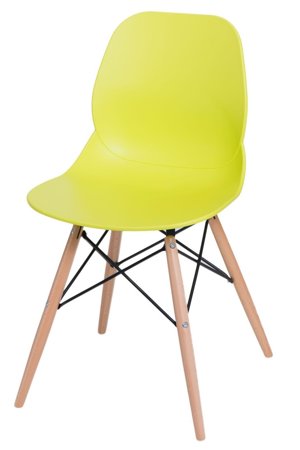 Vrstva DSW limetkově zelená židle Výprodej
