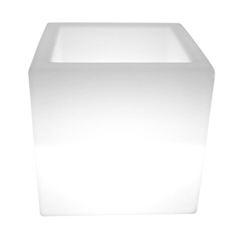 Zahradní lampa květináč FLOWER CUBE LED RGBW 16 barev 40 cm