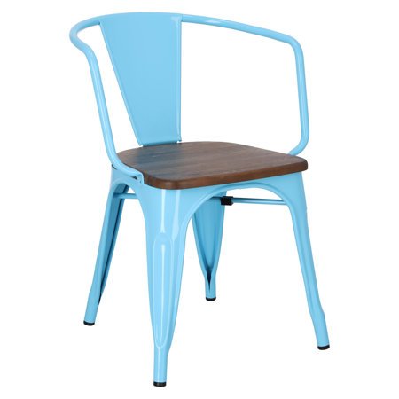 Židle Paris Arms Wood ořech modrá