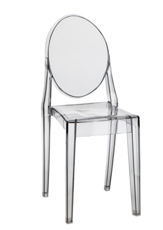 Židle Viki transparetní šedá