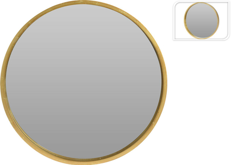 Zlaté kulaté zrcadlo Afiya 30 cm