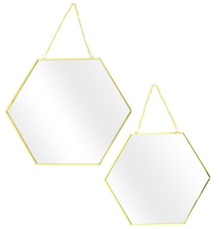 Zrcadlo Hexa Gold L